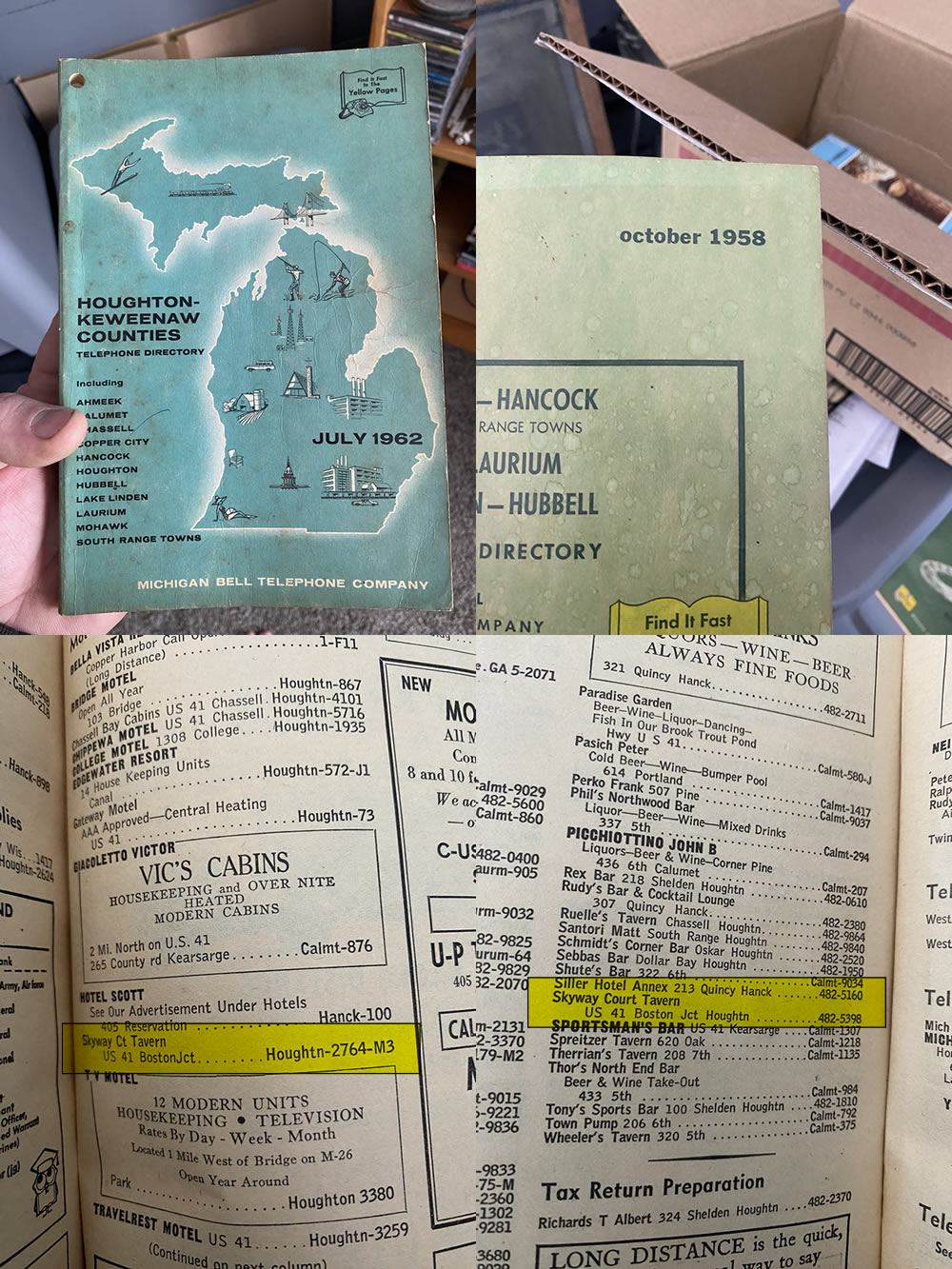 Skyway Court Bar - 1958 Yellow Pages From Gregory Piper